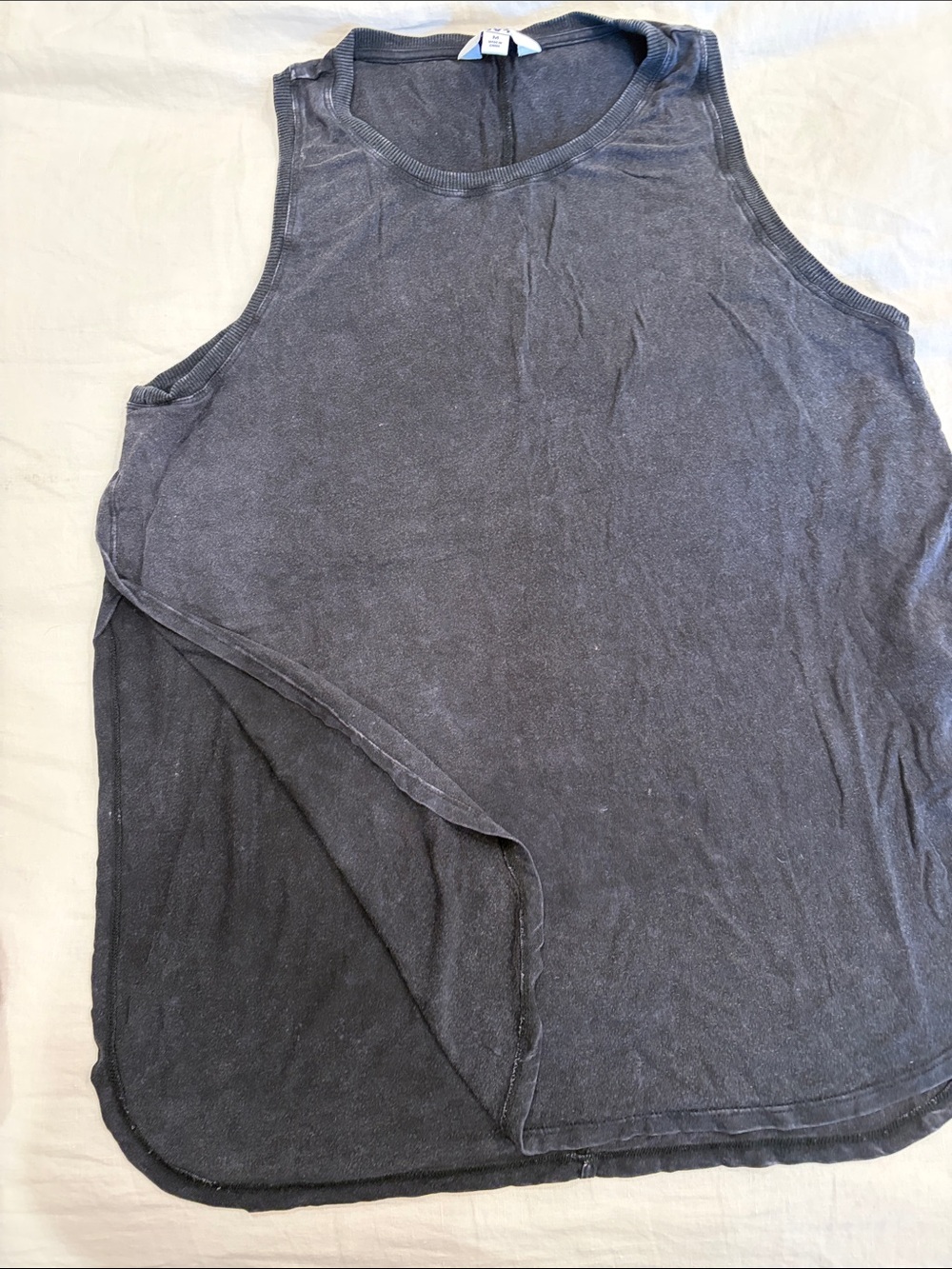 JoyLab Charcoal Gray Ribbed Tank Top - Picture 2 of 4